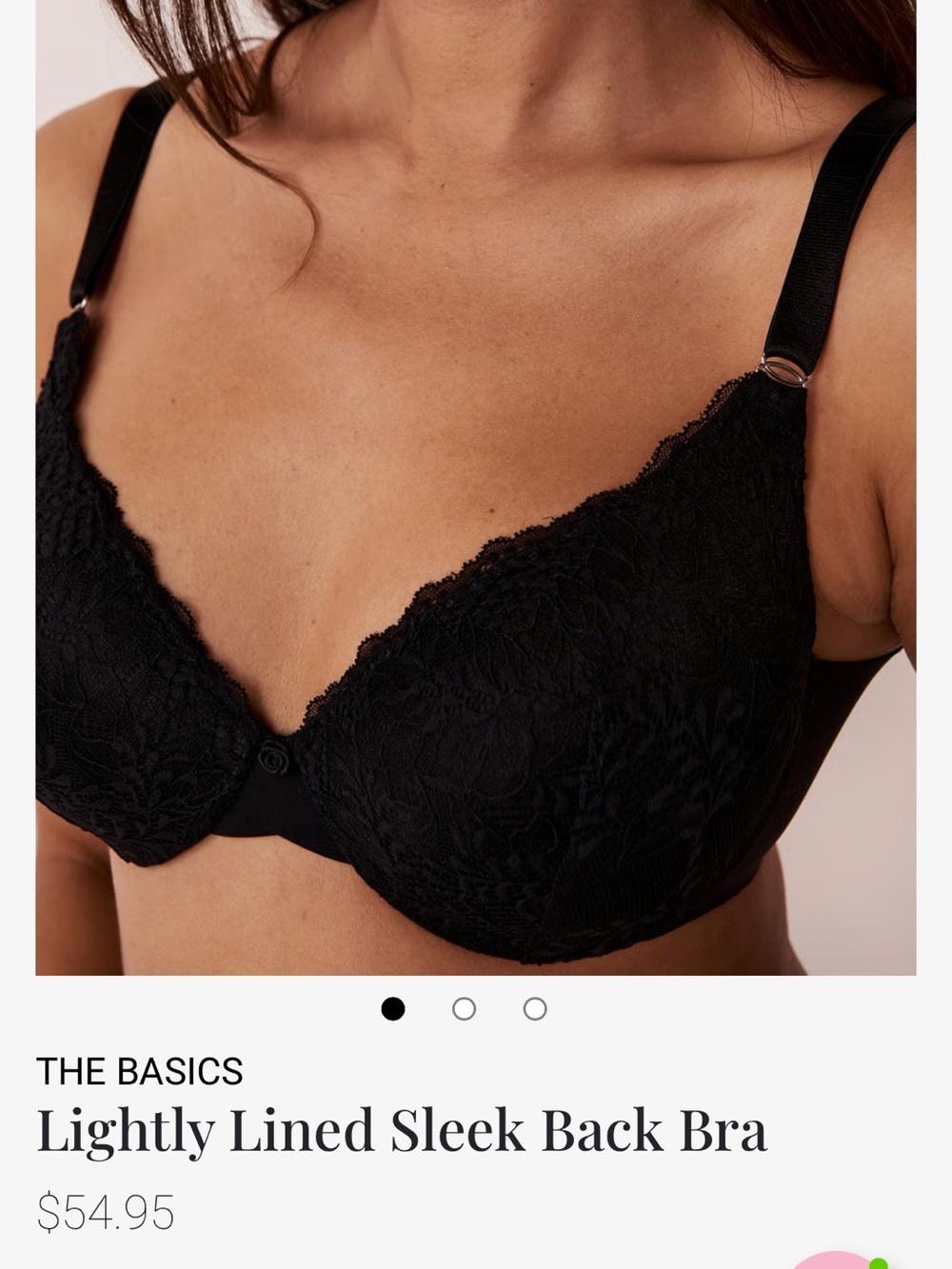 La Vie En Rose Black Lace Lightly Lined Bra 38B